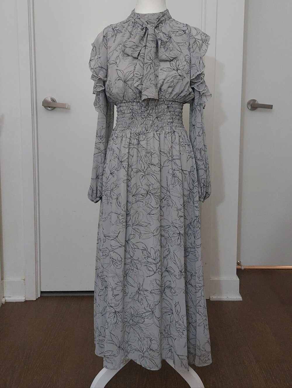 INGNI Off Shoulder Ruffled Floral Chiffon Dress